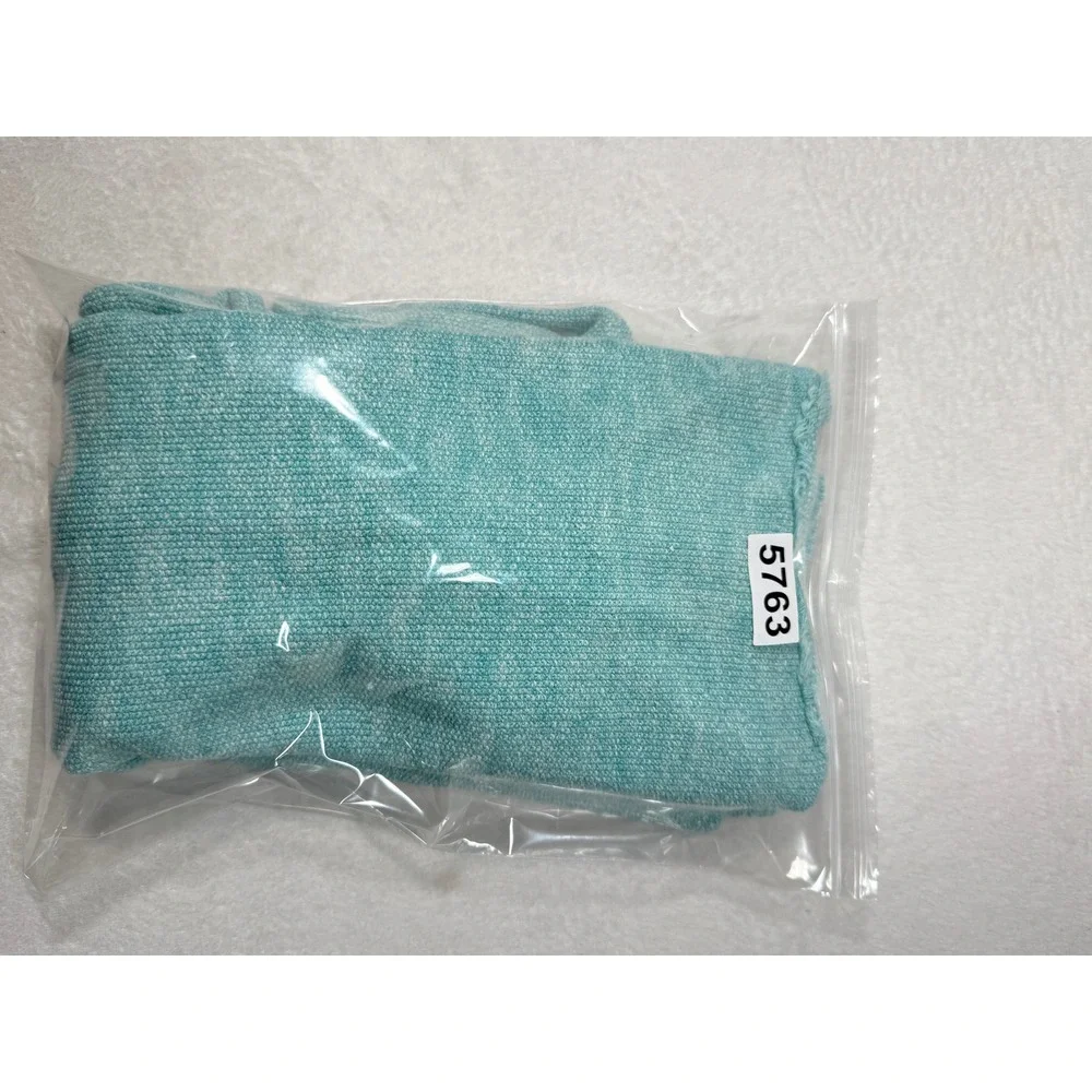 Viintage‎ Cardigan Sweater Blazer Women SP Teal Marl Knit Open Front Fringe Trim